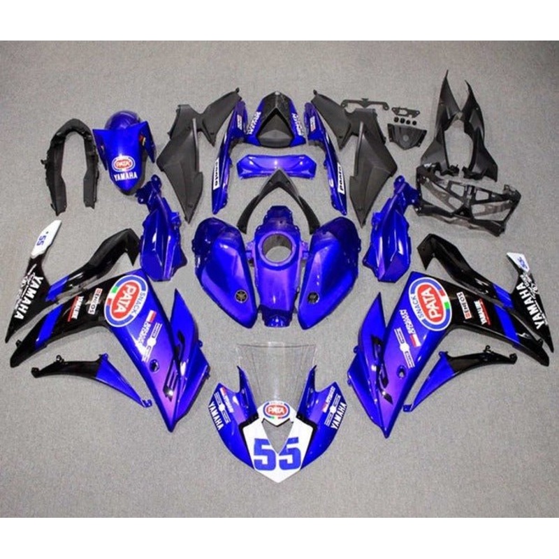 Yamaha YZF-R3 (2015-2018) Blue, Black, Pata Fairings No Seat Cowl No Bolt Kit No Tank Cover