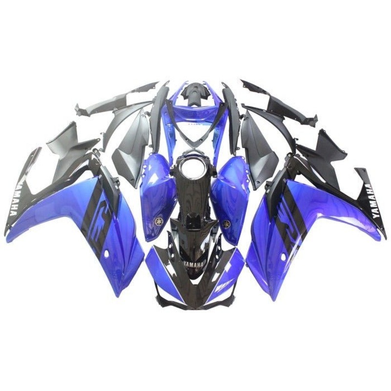 Yamaha YZF-R3 (2015-2018) Blue, Black, White Fairings No Seat Cowl No Bolt Kit No Tank Cover