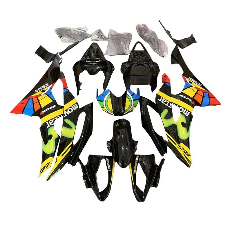 Yamaha YZF-R6 (2008-2016) Black, Multicolor Movistar Fairings No Seat Cowl No Bolt Kit No Tank