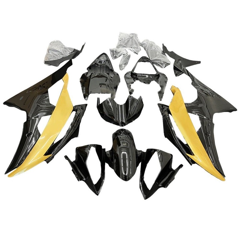 Yamaha YZF-R6 (2008-2016) Black, Yellow Gold Fairings No Seat Cowl No Bolt Kit No Tank