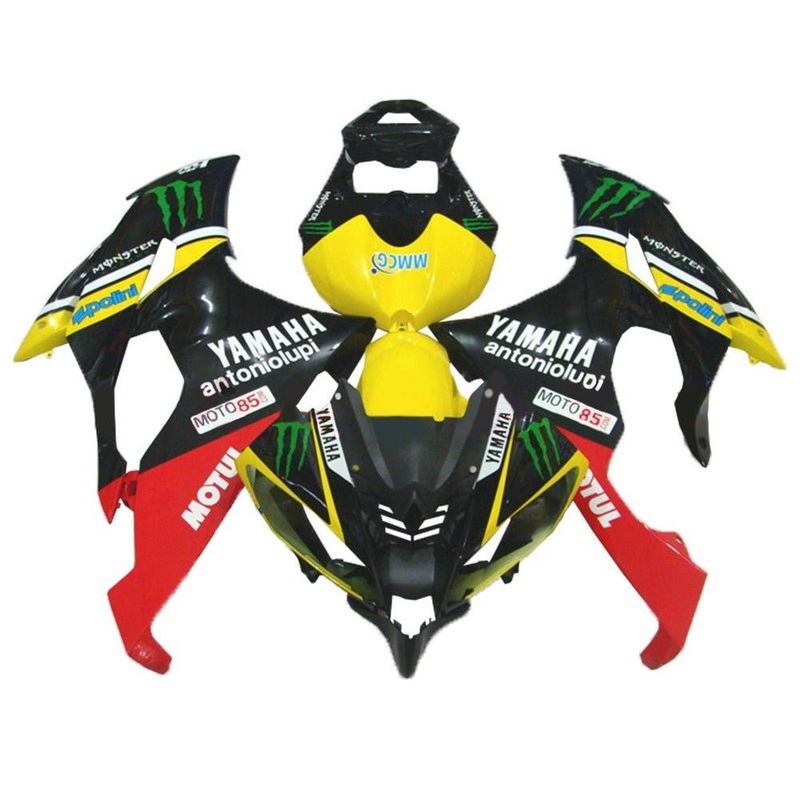 Yamaha YZF-R6 (2008-2016) Black, Yellow, Red, Motul Fairings No Seat Cowl No Bolt Kit No Tank