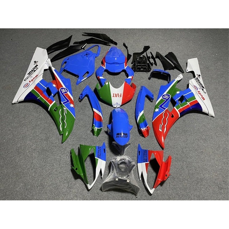 Yamaha YZF-R6 (2008-2016) Blue, Green, Red, White Fiat Fairings No Seat Cowl No Bolt Kit No Tank