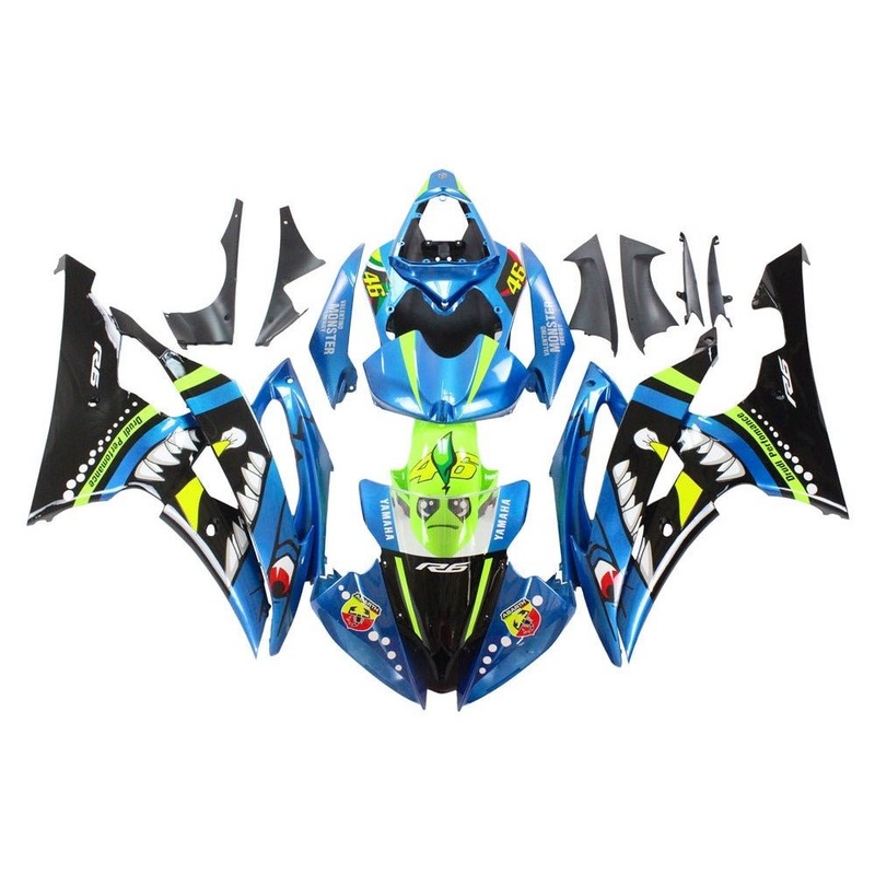 Yamaha YZF-R6 (2008-2016) Blue, Green, Shark Fairings No Seat Cowl No Bolt Kit No Tank