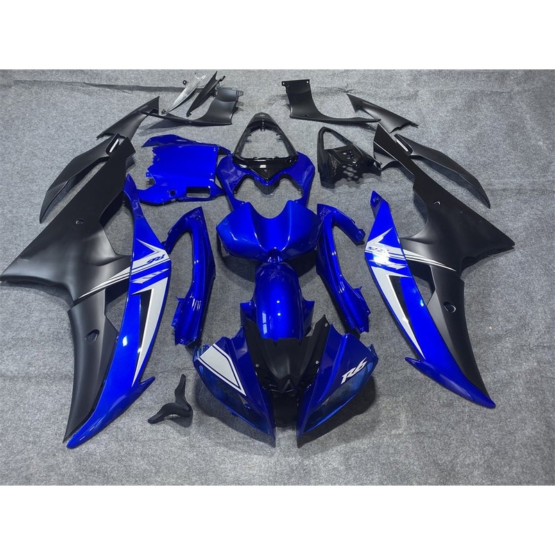 Yamaha YZF-R6 (2008-2016) Blue, White, Matte Black Fairings No Seat Cowl No Bolt Kit No Tank