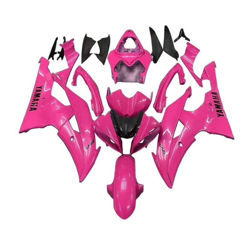 Yamaha YZF-R6 (2008-2016) Pink, Black Fairings No Seat Cowl No Bolt Kit No Tank