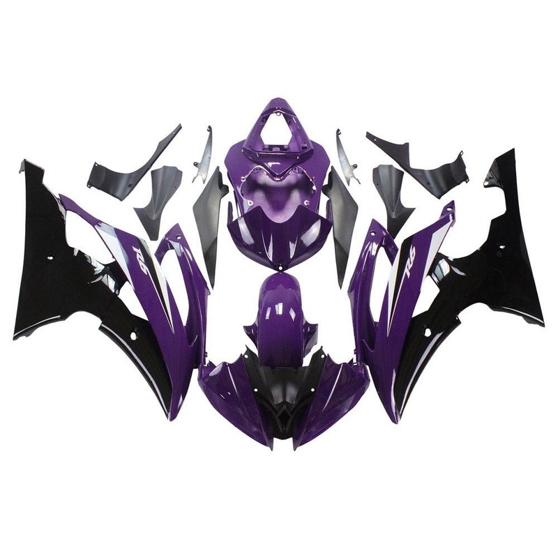 Yamaha YZF-R6 (2008-2016) Purple, Black Fairings No Seat Cowl No Bolt Kit No Tank