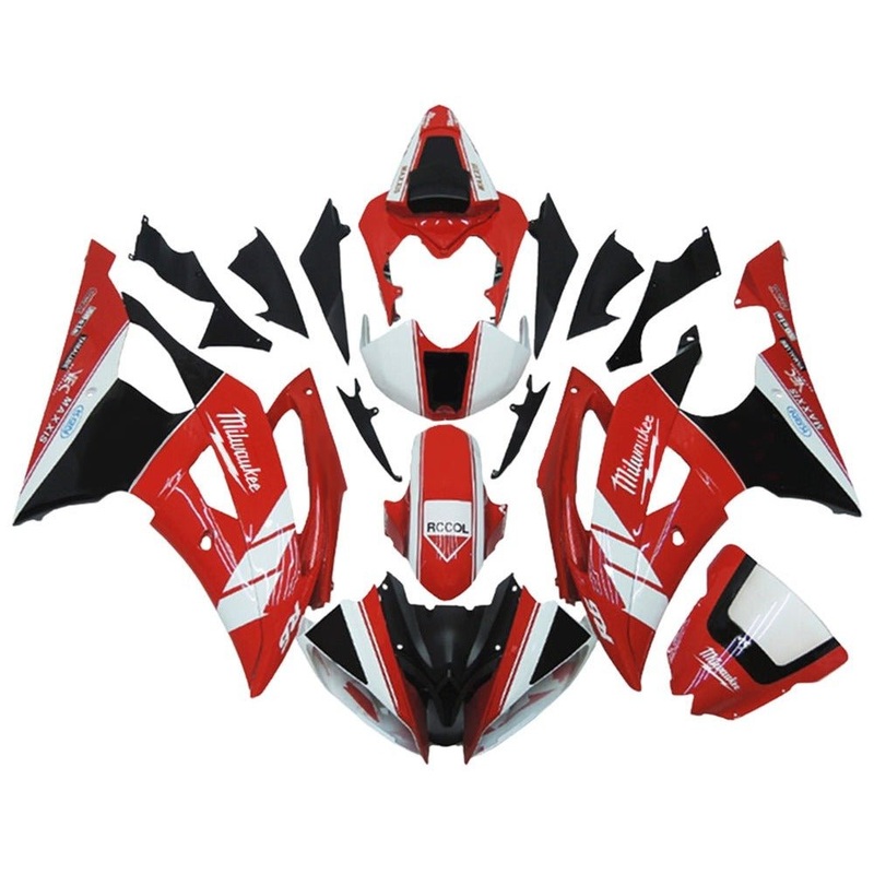 Yamaha YZF-R6 (2008-2016) Red, White, Milwaukee Fairings No Seat Cowl No Bolt Kit No Tank