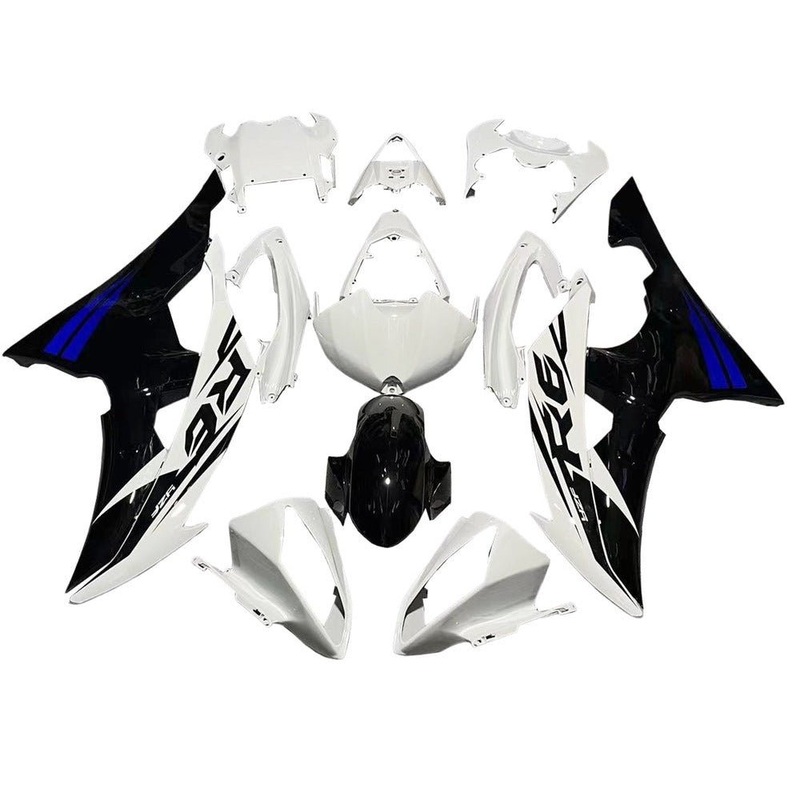 Yamaha YZF-R6 (2008-2016) White, Black, Blue Fairings No Seat Cowl No Bolt Kit No Tank