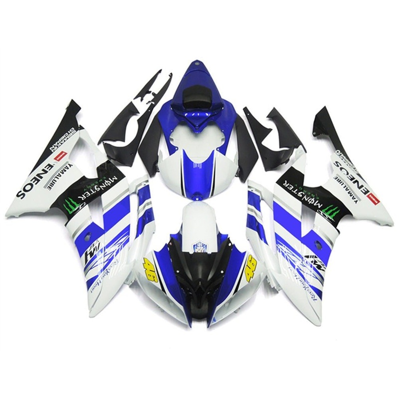 Yamaha YZF-R6 (2008-2016) White, Blue #46 M1 Fairings No Seat Cowl No Bolt Kit No Tank