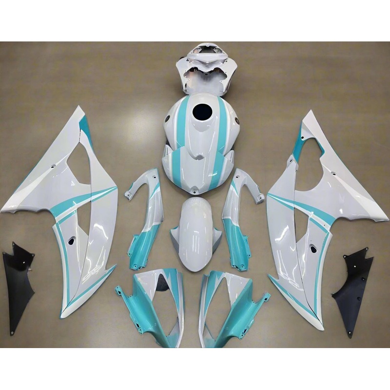 Yamaha YZF-R6 (2008-2016) White, Mint Blue Fairings No Seat Cowl No Bolt Kit No Tank