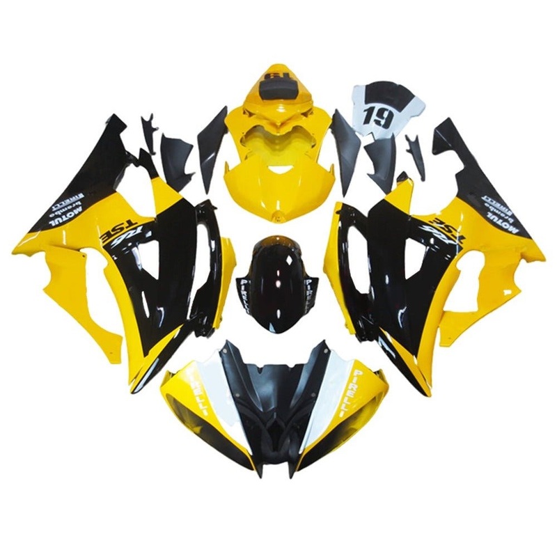 Yamaha YZF-R6 (2008-2016) Yellow, Black, White Fairings No Seat Cowl No Bolt Kit No Tank