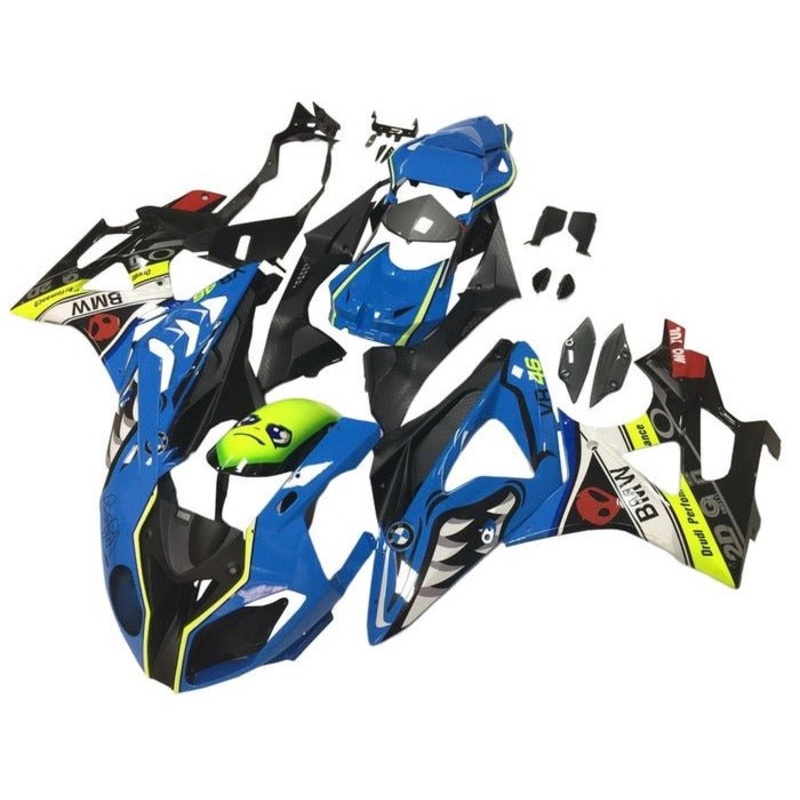 BMW S1000RR (2009-2014) Blue, Black, Yellow, Shark Fairings No Seat Cowl No Bolt Kit No Tank