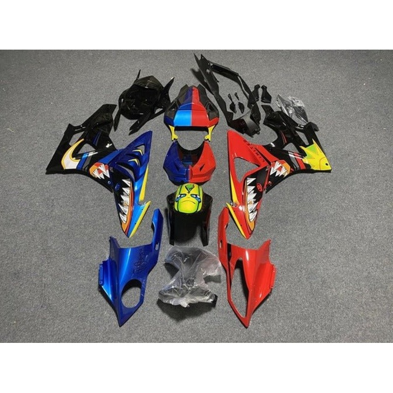 BMW S1000RR (2009-2014) Blue, Red, Shark Teeth Fairings No Seat Cowl No Bolt Kit No Tank