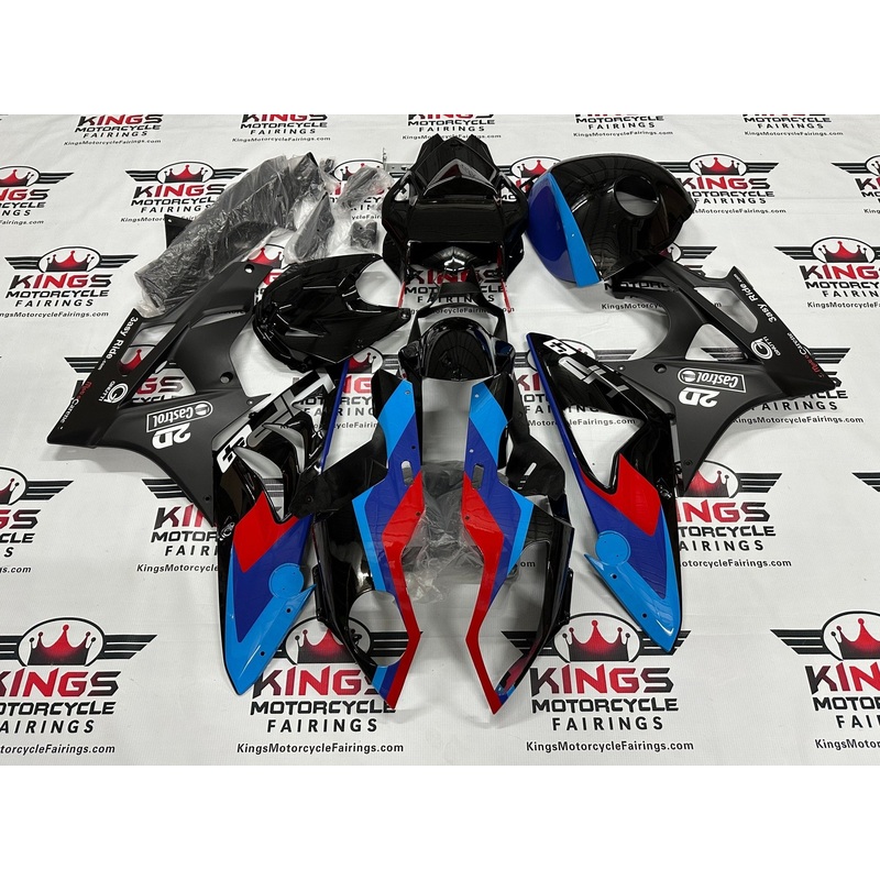 BMW S1000RR (2009-2014) Matte Black, Gloss Blue, Red Fairings No Seat Cowl No Bolt Kit No Tank