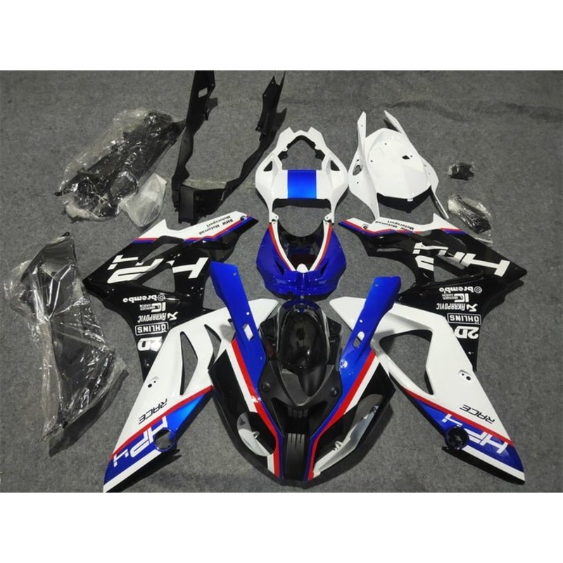 BMW S1000RR (2009-2014) White, Blue, Black, Red HP Fairings No Seat Cowl No Bolt Kit No Tank