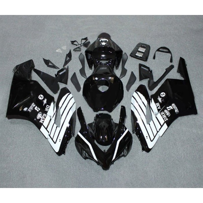Honda CBR1000RR (2004-2005) Black, White Wings Fairings No Seat Cowl No Bolt Kit No Tank