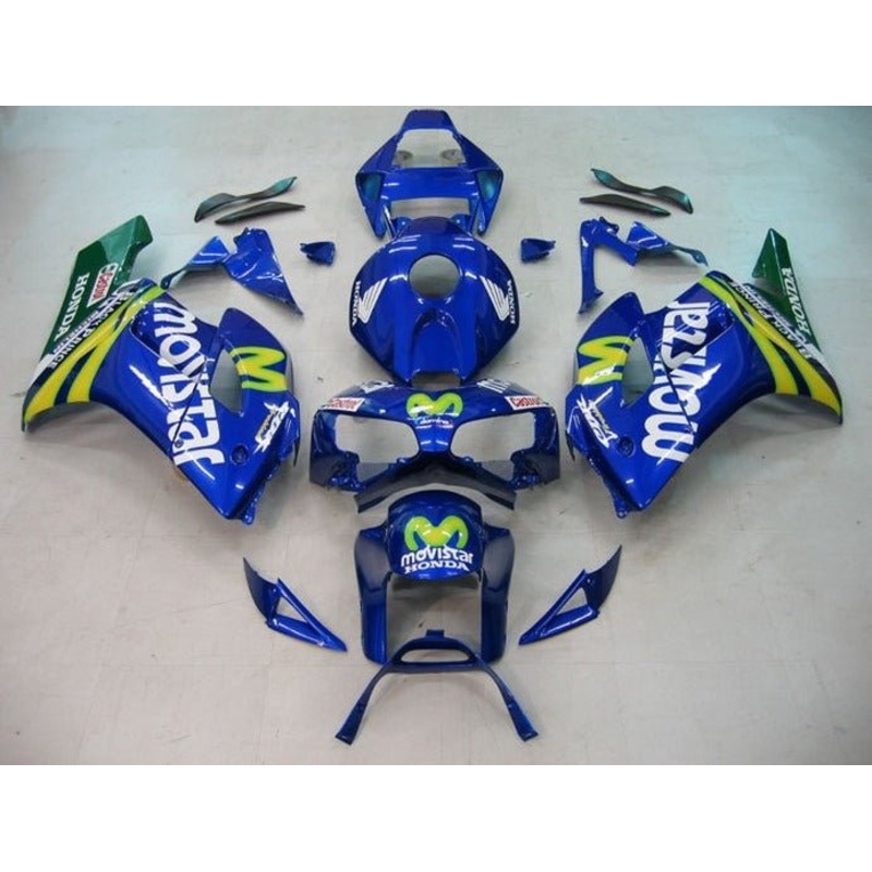 Honda CBR1000RR (2004-2005) Blue, White Movistar Fairings No Seat Cowl No Bolt Kit No Tank