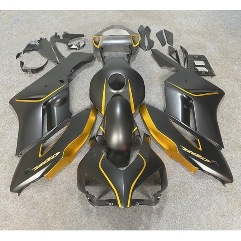 Honda CBR1000RR (2004-2005) Matte Black, Gold Fairings No Seat Cowl No Bolt Kit No Tank