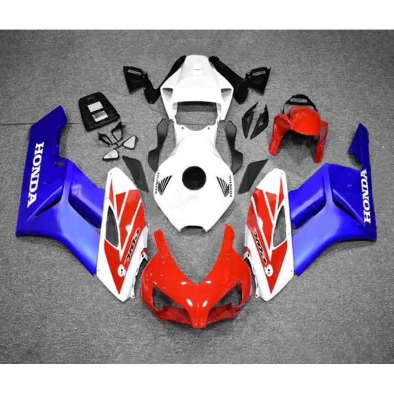 Honda CBR1000RR (2004-2005) White, Blue, Red Wings Fairings No Seat Cowl No Bolt Kit No Tank
