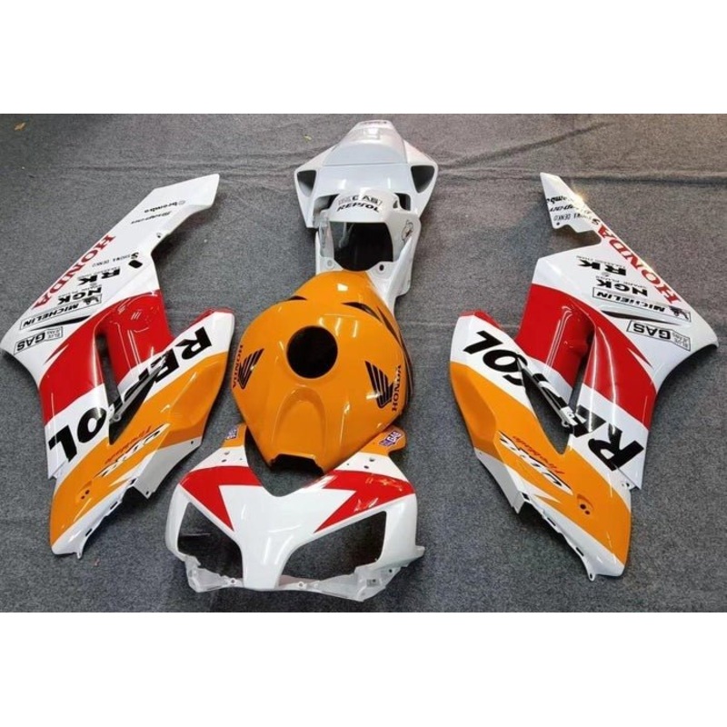 Honda CBR1000RR (2004-2005) White, Orange, Red Repsol Fairings No Seat Cowl No Bolt Kit No Tank