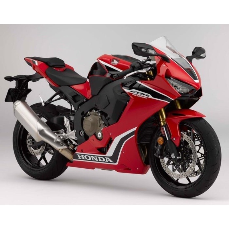 Honda CBR1000RR (2017-2025) Red, Black, White, Stripe Fairings No Seat Cowl No Bolt Kit No Tank