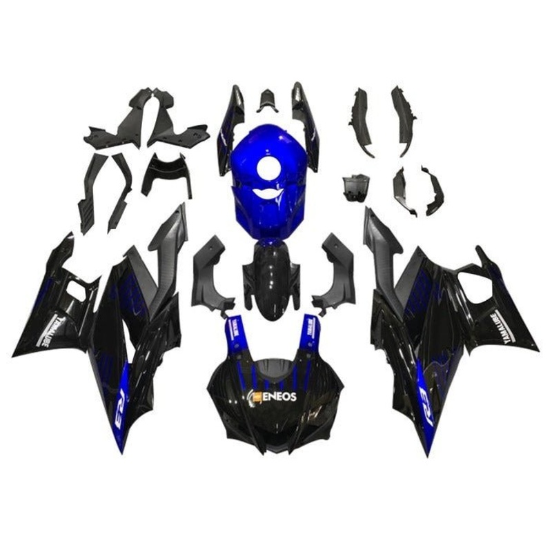 Yamaha R3 (2019-2021) Black, Blue Eneos Fairings No Seat Cowl No Bolt Kit No Tank Cover