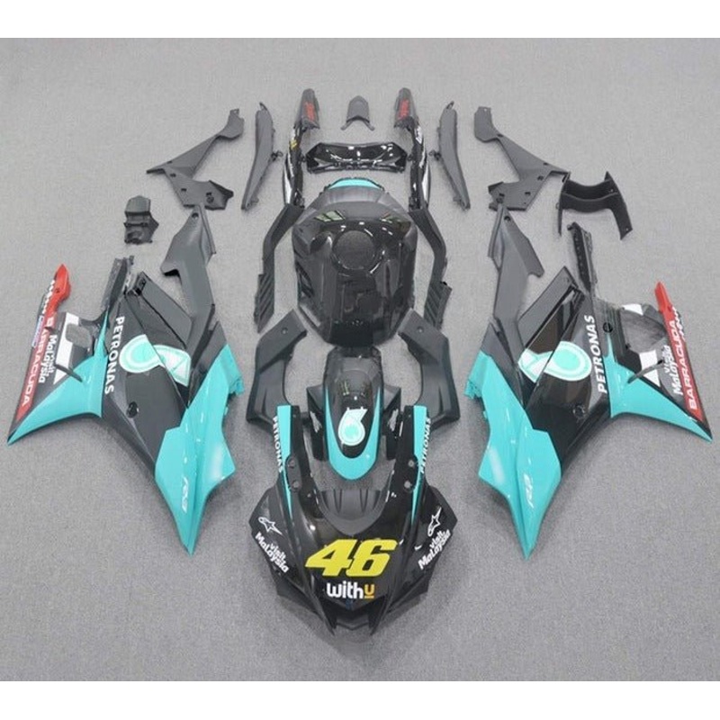 Yamaha R3 (2019-2021) Black, Blue Petronas Fairings No Seat Cowl No Bolt Kit No Tank Cover
