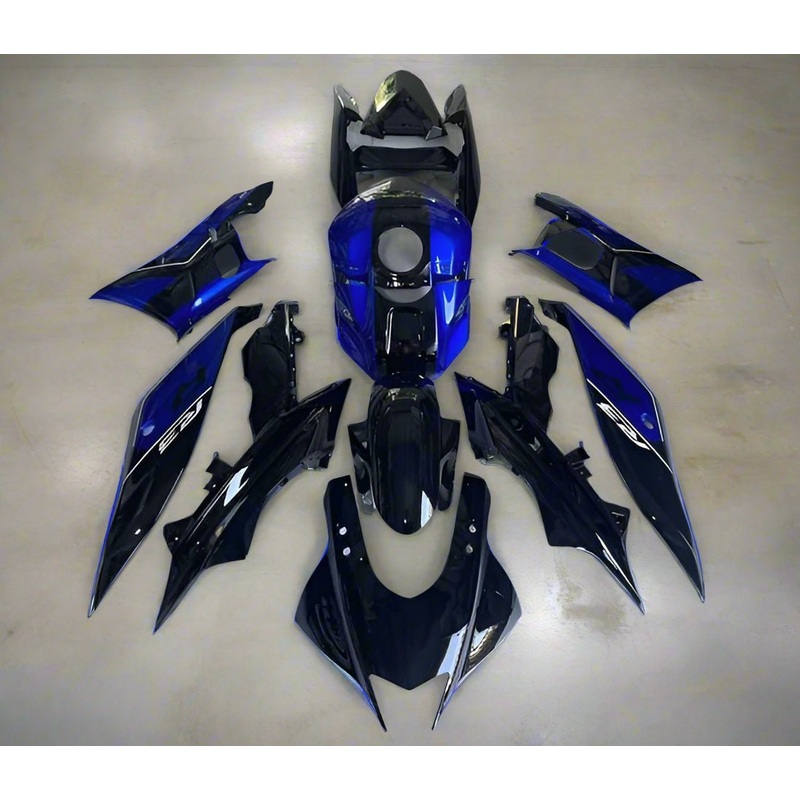 Yamaha R3 (2019-2021) Black, Blue, White Stripes Fairings No Seat Cowl No Bolt Kit No Tank Cover