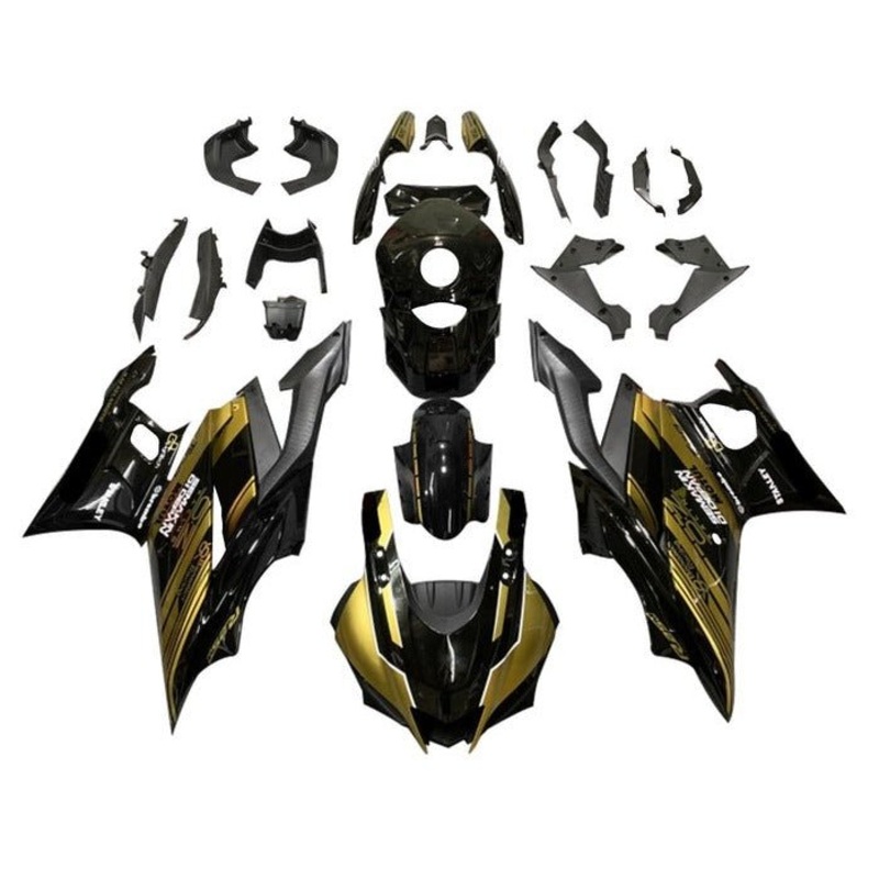 Yamaha R3 (2019-2021) Black, Gold, White Fairings No Seat Cowl No Bolt Kit No Tank Cover