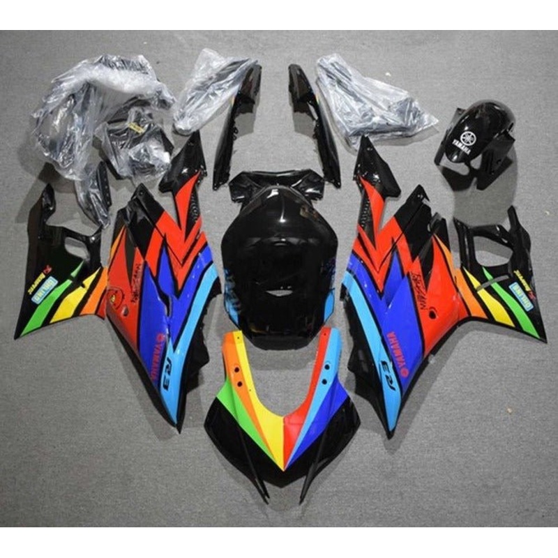 Yamaha R3 (2019-2021) Black, Multicolored Fairings No Seat Cowl No Bolt Kit No Tank Cover