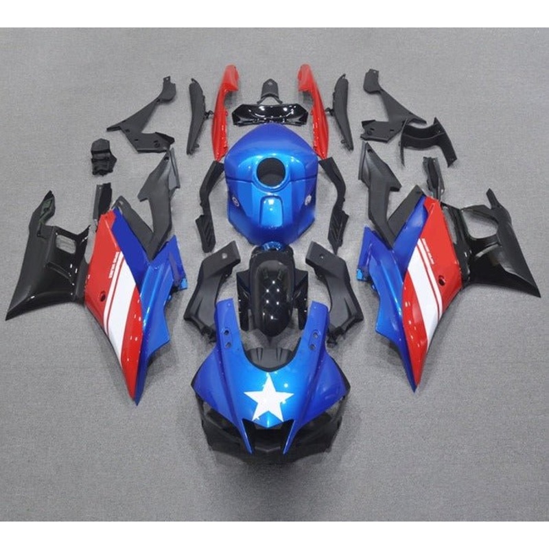 Yamaha R3 (2019-2021) Blue, Red, White Star Fairings No Seat Cowl No Bolt Kit No Tank Cover