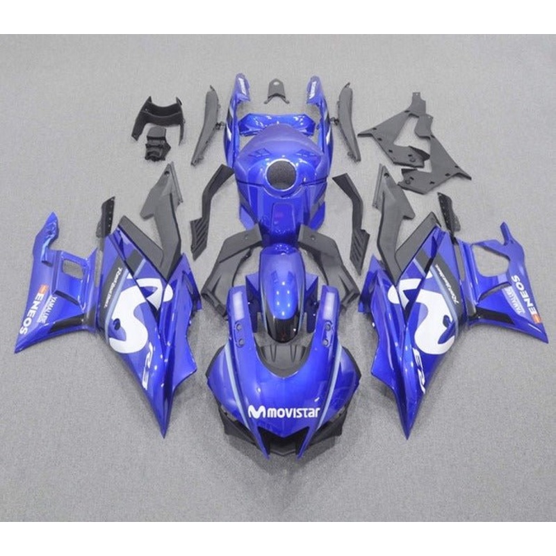 Yamaha R3 (2019-2021) Blue, White, Movistar Fairings No Seat Cowl No Bolt Kit No Tank Cover