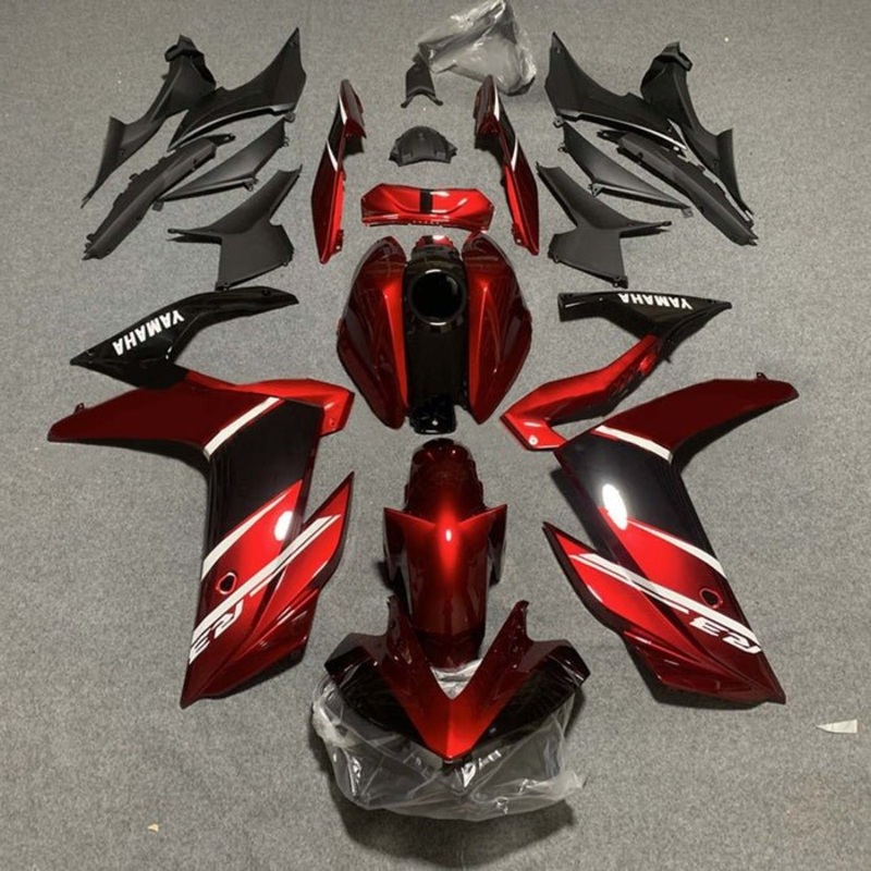 Yamaha R3 (2019-2021) Dark Red, Black, White Fairings No Seat Cowl No Bolt Kit No Tank Cover