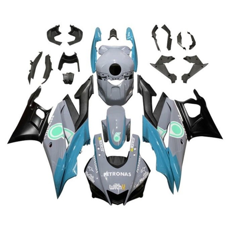 Yamaha R3 (2019-2021) Gray, Blue, Matte Black Fairings No Seat Cowl No Bolt Kit No Tank Cover