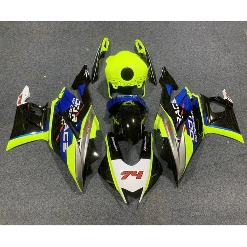 Yamaha R3 (2019-2021) Neon Yellow, Black, Blue Fairings No Seat Cowl No Bolt Kit No Tank Cover