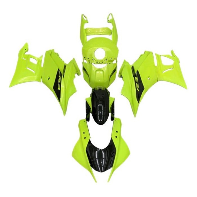 Yamaha R3 (2019-2021) Neon Yellow, Black Fairings No Seat Cowl No Bolt Kit No Tank Cover