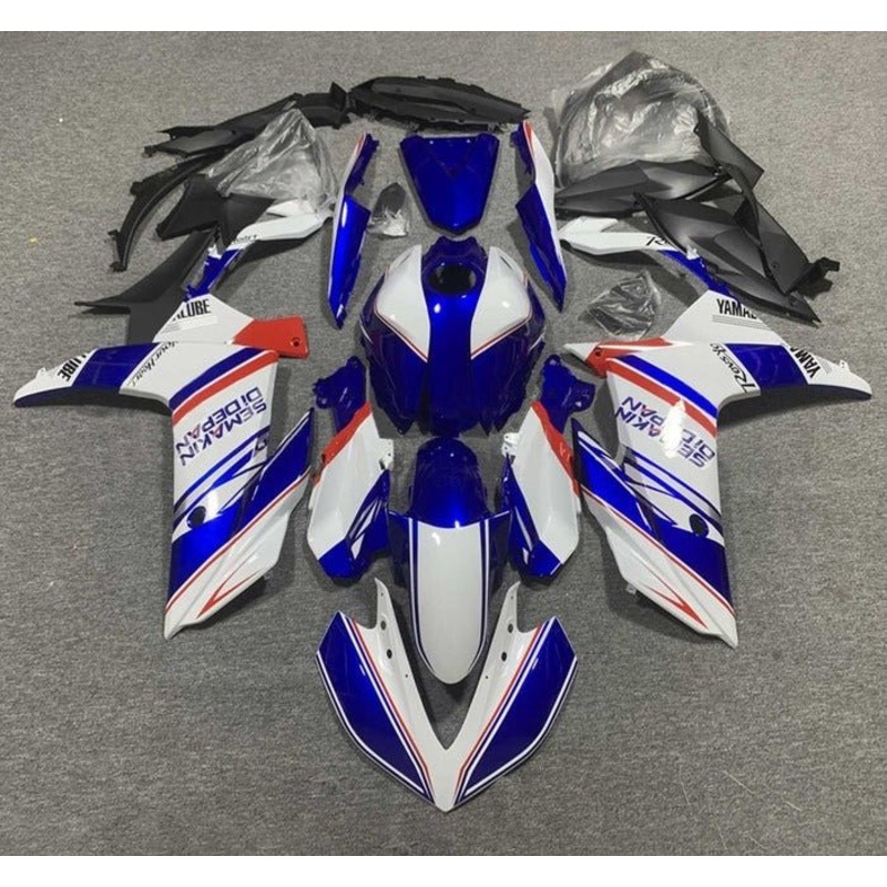 Yamaha R3 (2019-2021) White, Blue, Red Semakin Fairings No Seat Cowl No Bolt Kit No Tank Cover