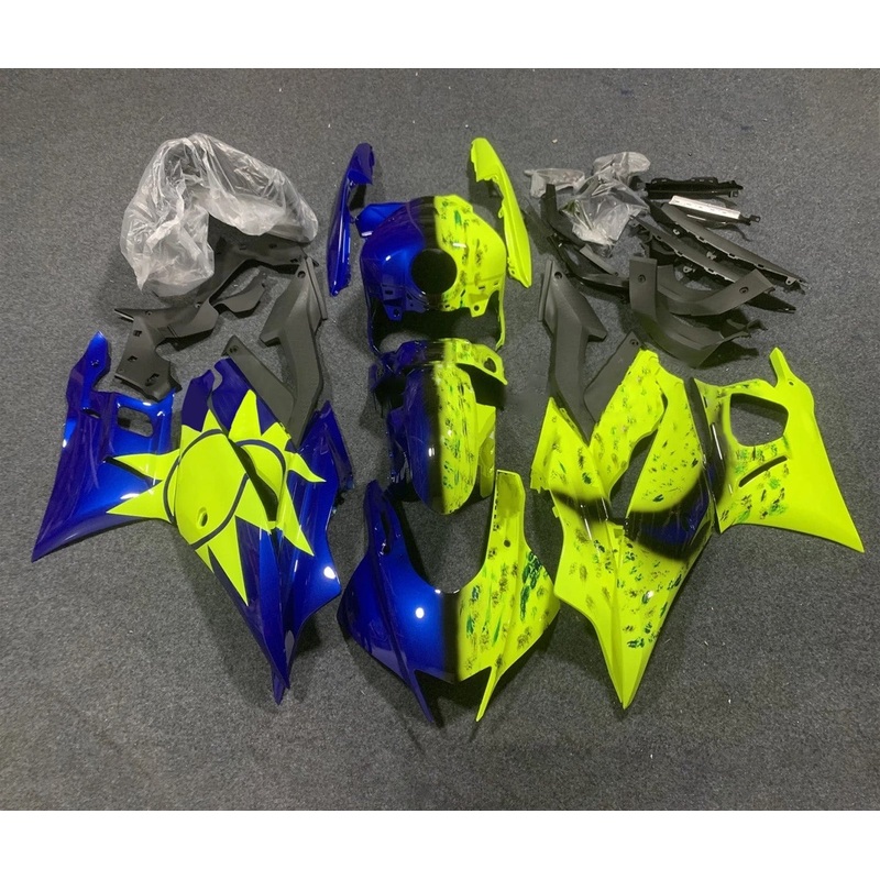 Yamaha R3 (2019-2021) Yellow Sun, Blue Moon Fairings No Seat Cowl No Bolt Kit No Tank Cover