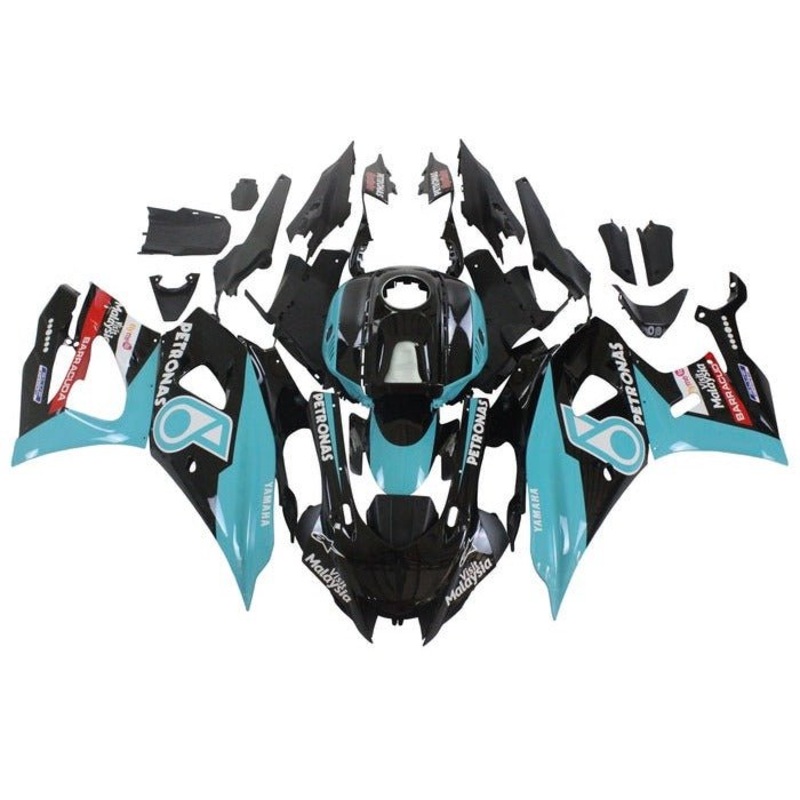 Yamaha R7 Fairings (2021-2024) Black, Blue Petronas No Seat Cowl No Bolt Kit No Tank