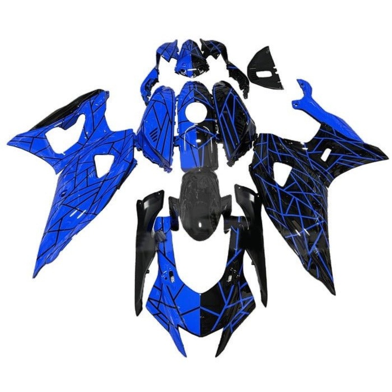 Yamaha R7 Fairings (2021-2024) Blue, Black Split Lines No Seat Cowl No Bolt Kit No Tank