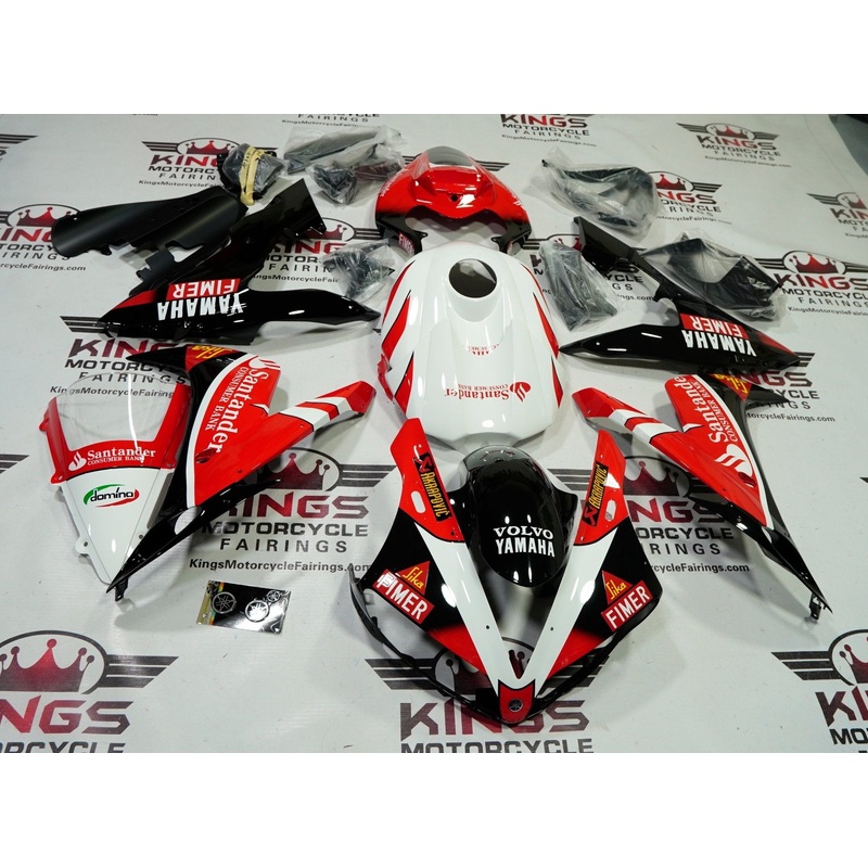 Yamaha YZF-R1 (2004-2006) Red, White, Black Santander Fairings No Seat Cowl No Bolt Kit No Tank