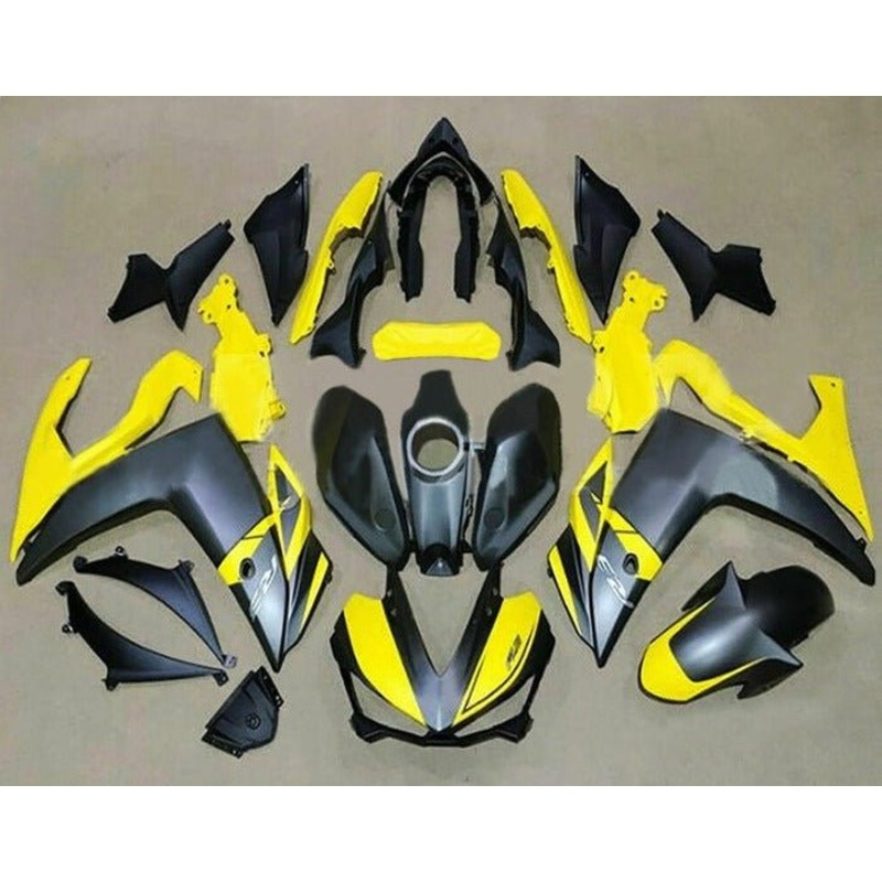 Yamaha YZF-R3 (2015-2018) Matte Black, Yellow Fairings No Seat Cowl No Bolt Kit No Tank Cover