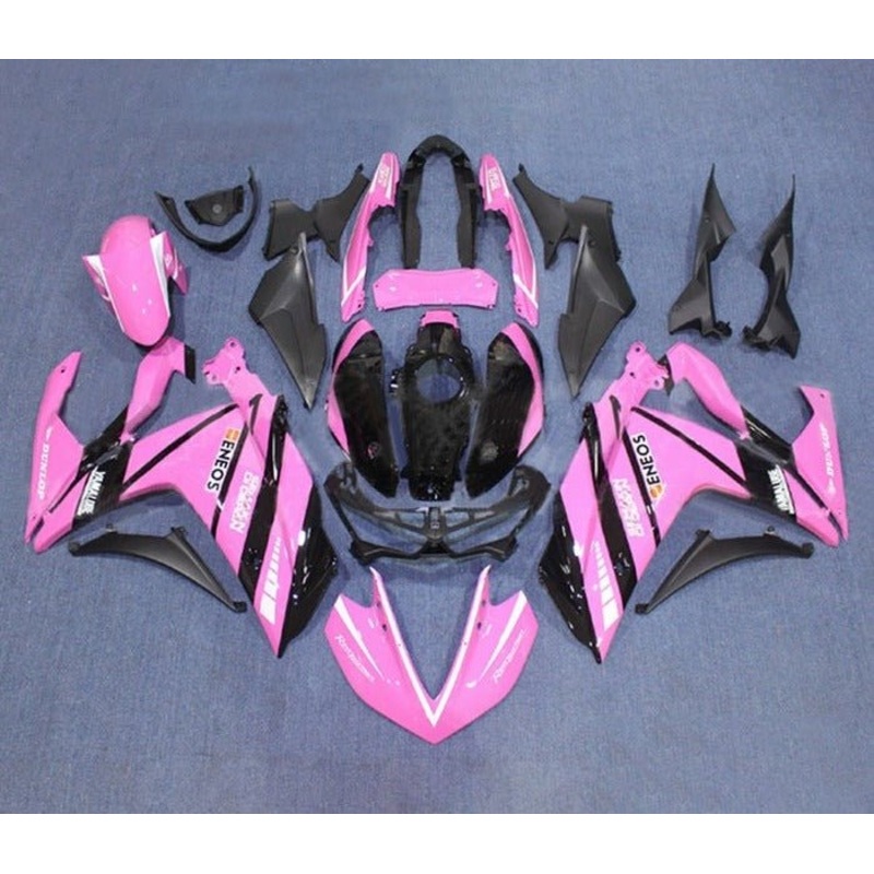 Yamaha YZF-R3 (2015-2018) Pink, Black, White Stripe Fairings No Seat Cowl No Bolt Kit No Tank Cover