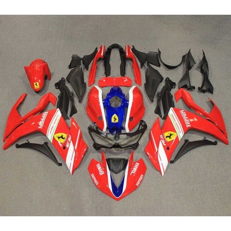Yamaha YZF-R3 (2015-2018) Red Ferrari Fairings No Seat Cowl No Bolt Kit No Tank Cover