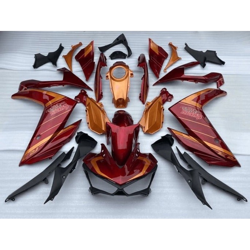 Yamaha YZF-R3 (2015-2018) Red, Orange Fairings No Seat Cowl No Bolt Kit No Tank Cover