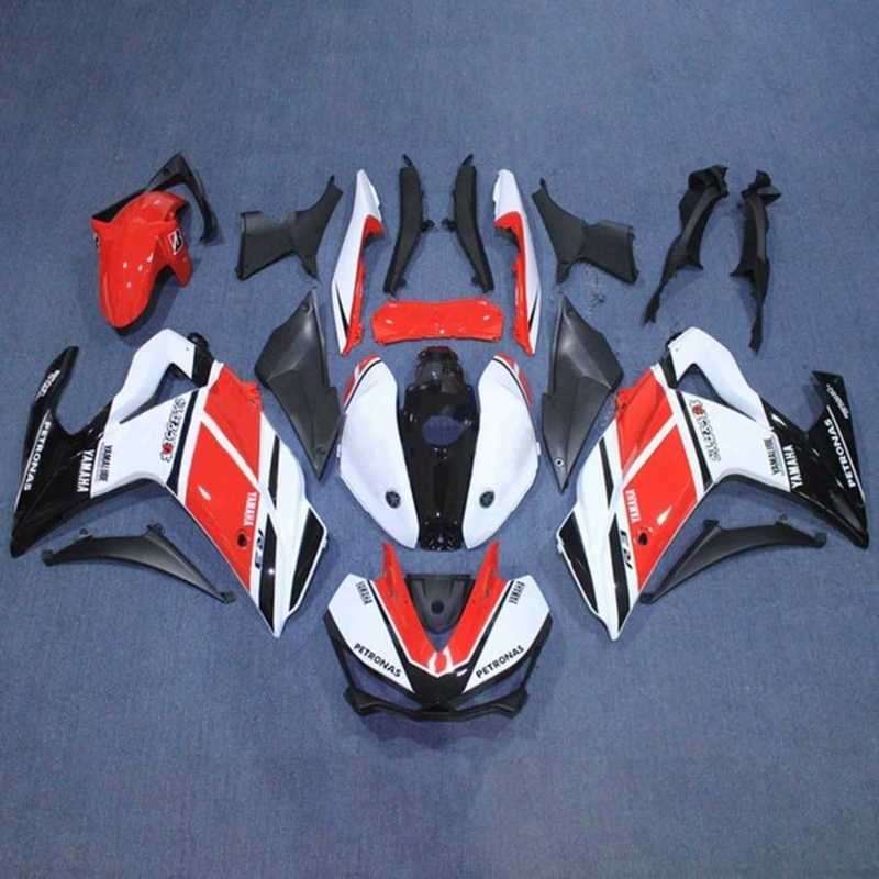 Yamaha YZF-R3 (2015-2018) Red, White, Black Fairings No Seat Cowl No Bolt Kit No Tank Cover