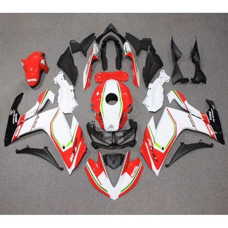 Yamaha YZF-R3 (2015-2018) Red, White, Green Fairings No Seat Cowl No Bolt Kit No Tank Cover