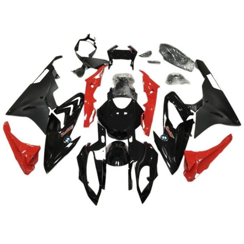 BMW S1000RR (2015-2016) Black, Red, Matte Black Fairings No Seat Cowl No Bolt Kit No Tank