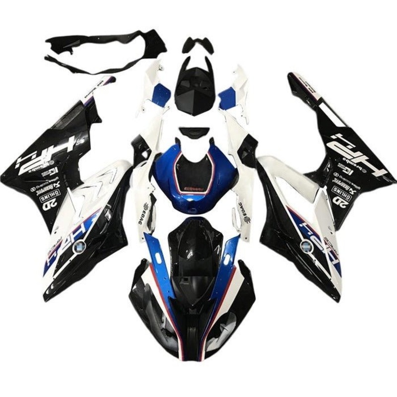 BMW S1000RR (2015-2016) Black, White, Blue HP Fairings No Seat Cowl No Bolt Kit No Tank