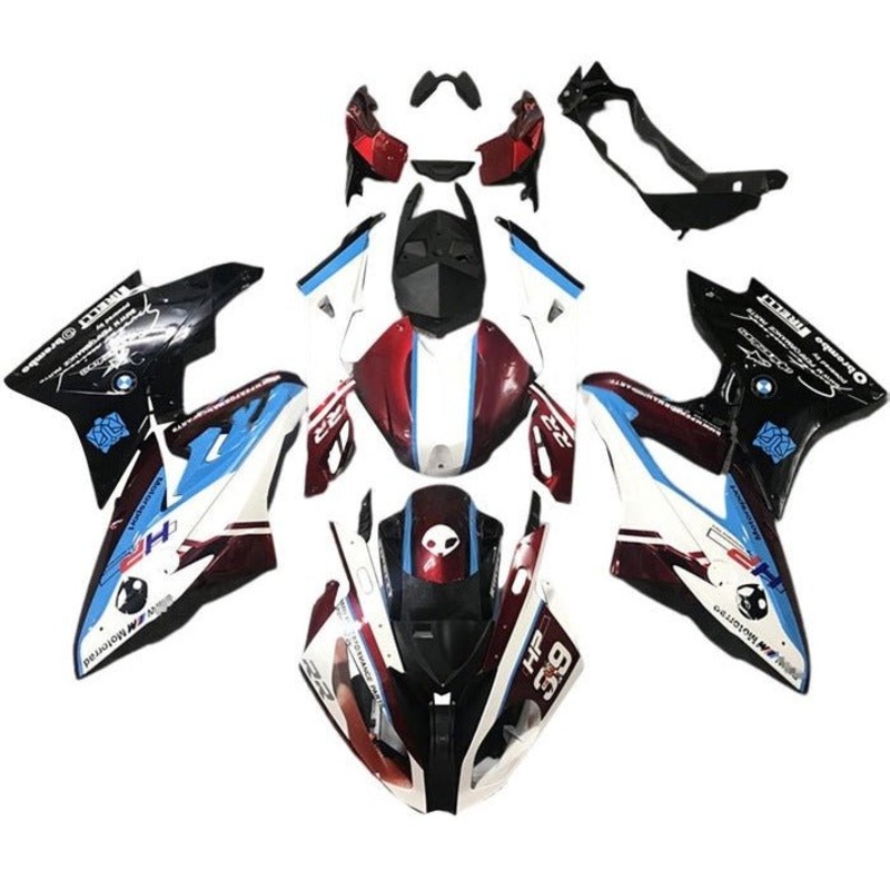BMW S1000RR (2015-2016) Dark Red, White, Blue, Black Fairings No Seat Cowl No Bolt Kit No Tank
